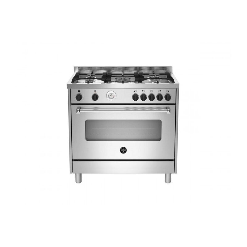 foto del prodotto la germania bertazzoni americana amn965ext. tipo di prodotto cucina, colore del prodotto acciaio inox, tipo di controllo manopola. tipo di piano