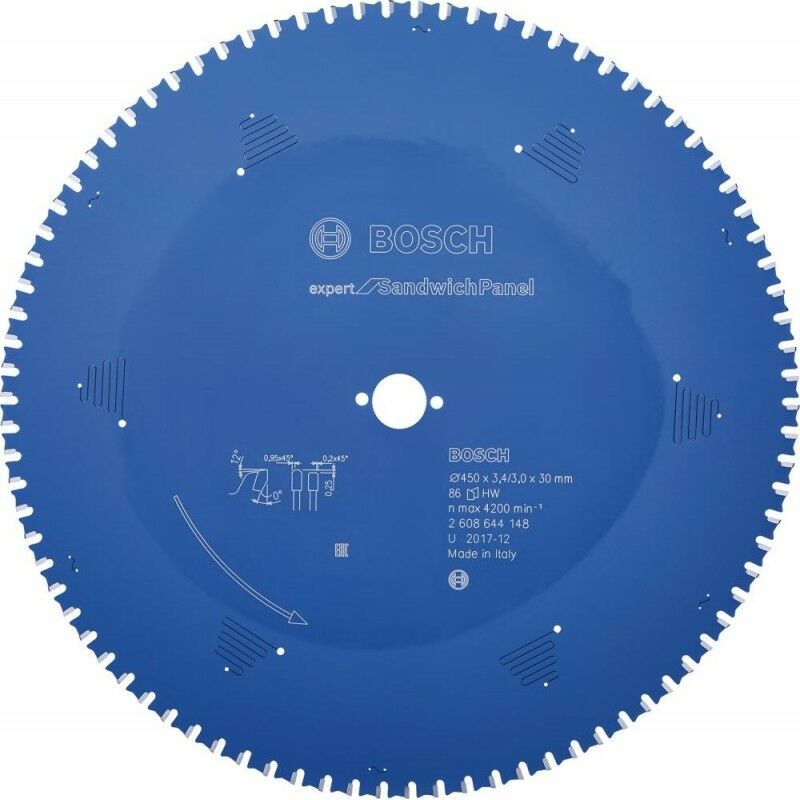 foto del prodotto la lama per sega circulaire.expert sp 450x3,4x30mm z86 tf bosch