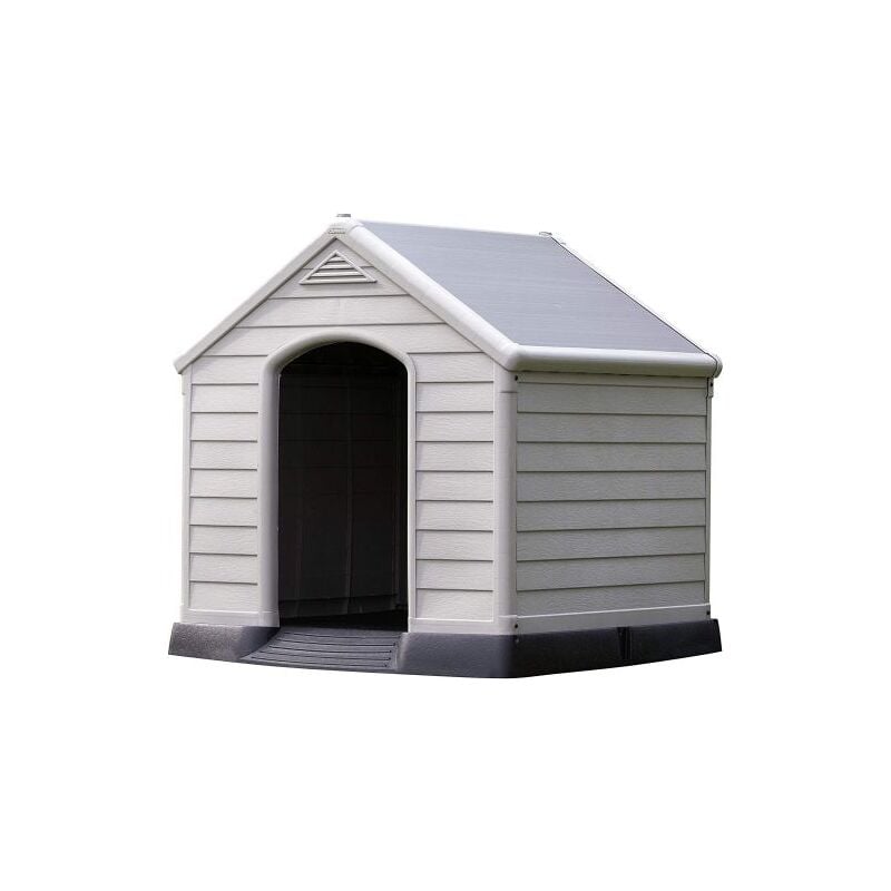 foto del prodotto la maison du jardin cuccia per cane dog house in resina da esterno beige cm 95x99x99h 39184 