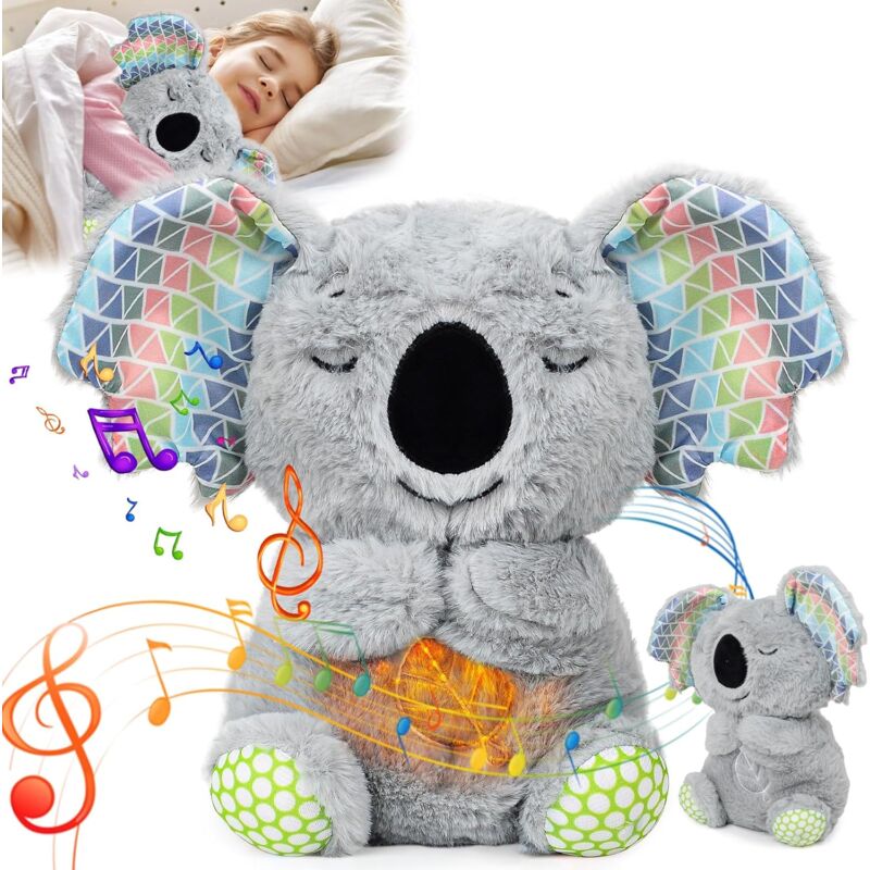 foto del prodotto la mia lontra abbraccia il peluche della buonanotte respirazione della lontra luce notturna musicale luminosa per bambini in peluche luce notturna