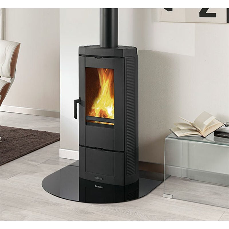 foto del prodotto la nordica extraflame - nordica stufa a legna candy 4.0 potenza termica nominale 6,2 kw 177 m3 riscaldabili colore nero