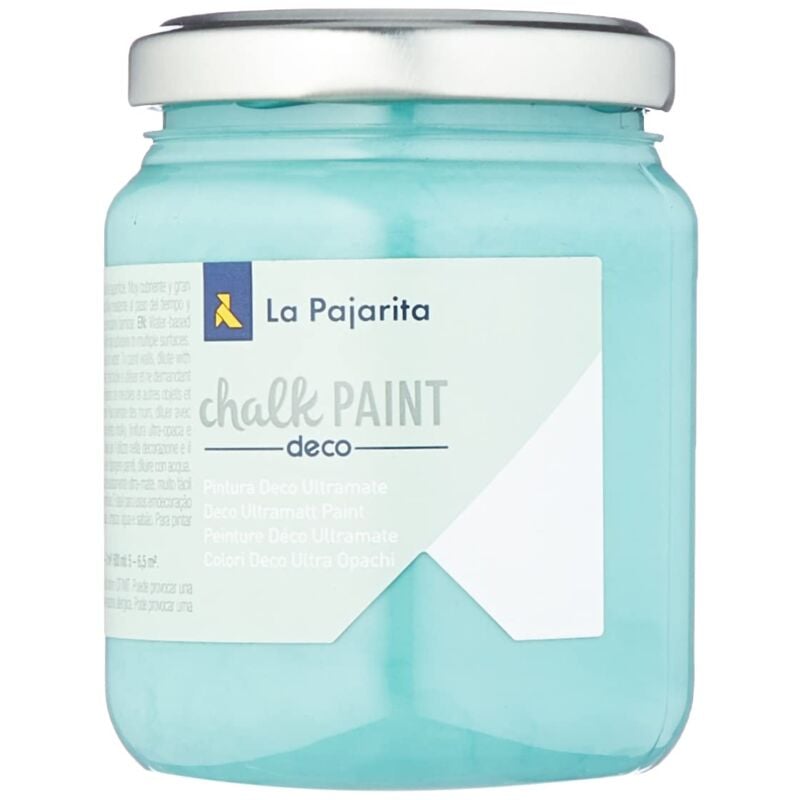 foto del prodotto la pajarita pittura a gesso per mobili, in barattolo da 175 ml etichetta in lingua italiana non garantita , verde, cp 21