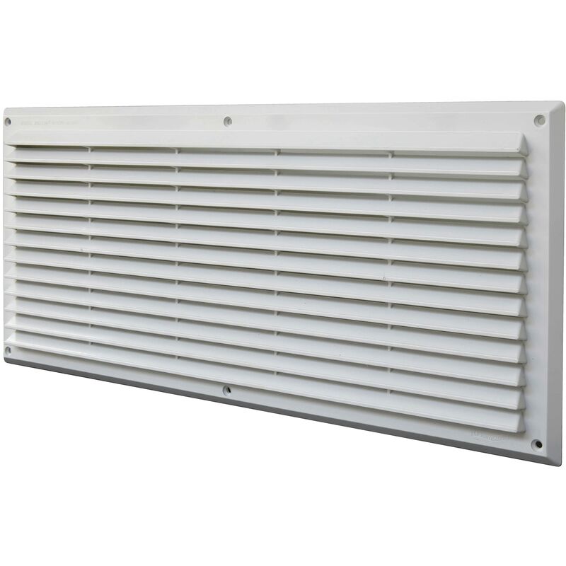 foto del prodotto la ventilazione a5023b griglia di ventilazione in plastica rettangolare da sovrapporre, bianco, 500x227 mm