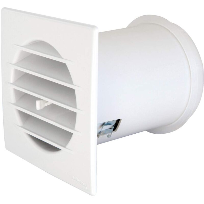 foto del prodotto la ventilazione acq10cb aircontrol griglia quadra con valvola termostatica per clima mite 126x126 mm, bianco