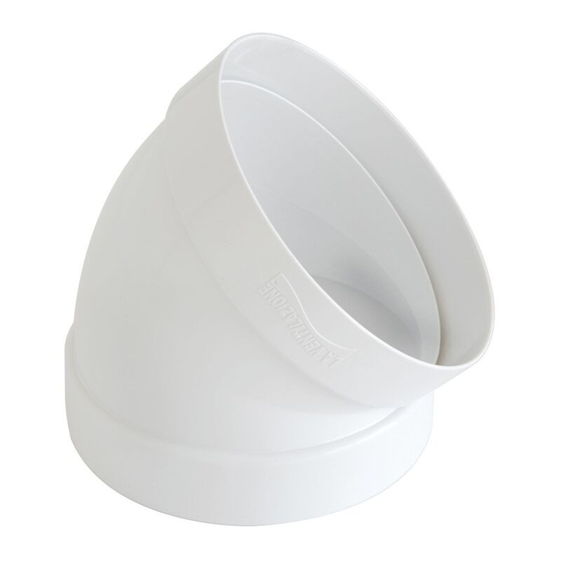 foto del prodotto la ventilazione cappa curva 45 ff d.125 bianco