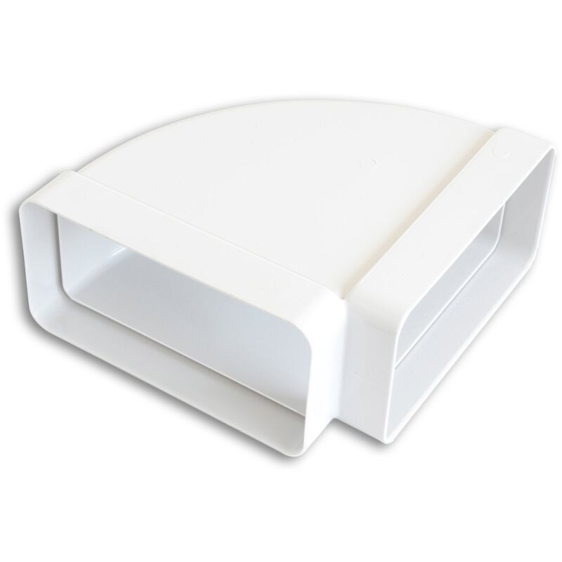foto del prodotto la ventilazione cco126b curva orizzontale in abs per tubo rettangolare, 120x60 mm