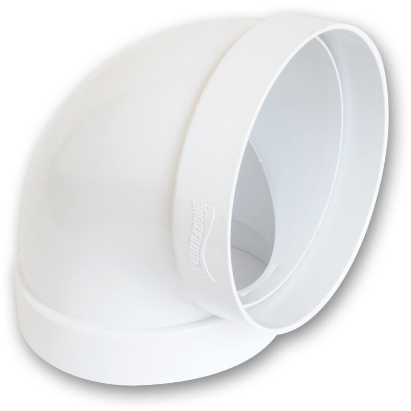 foto del prodotto la ventilazione ccr125b curva 90 ff in abs per aerazione canalizzata, diametro 125 mm
