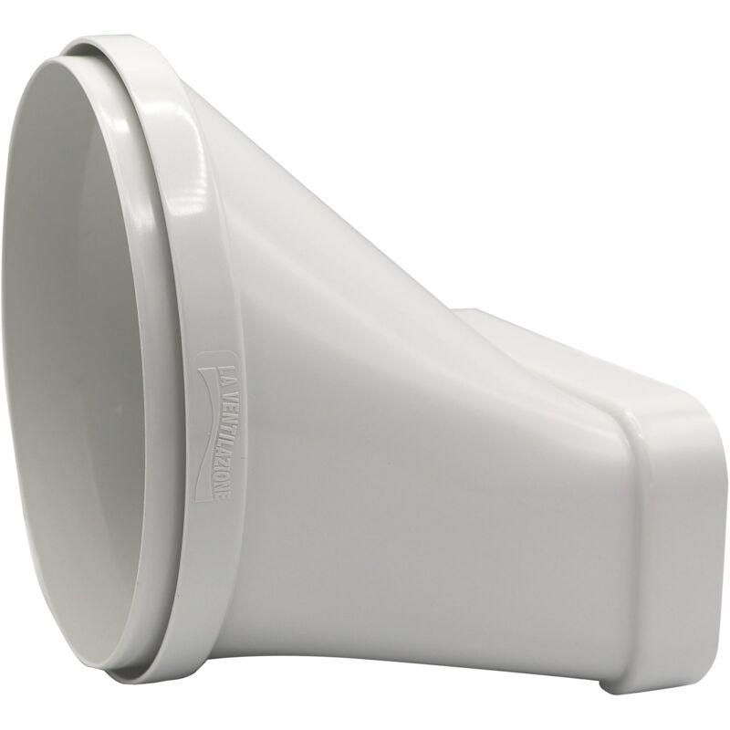 foto del prodotto la ventilazione cgo15157b giunto orizzontale da tubo tondo 150 mm a rettangolare 150x70 mm, bianco