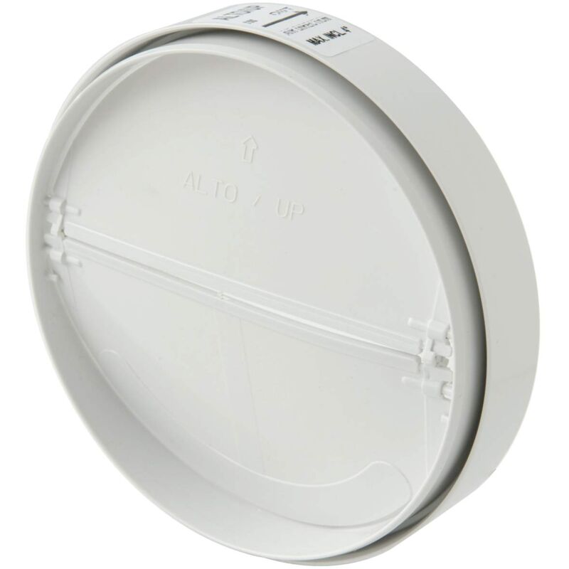 foto del prodotto la ventilazione - cvl150b giunto 150 mm interno, con valola a farfalla per tubi tondi in abs. colore bianco