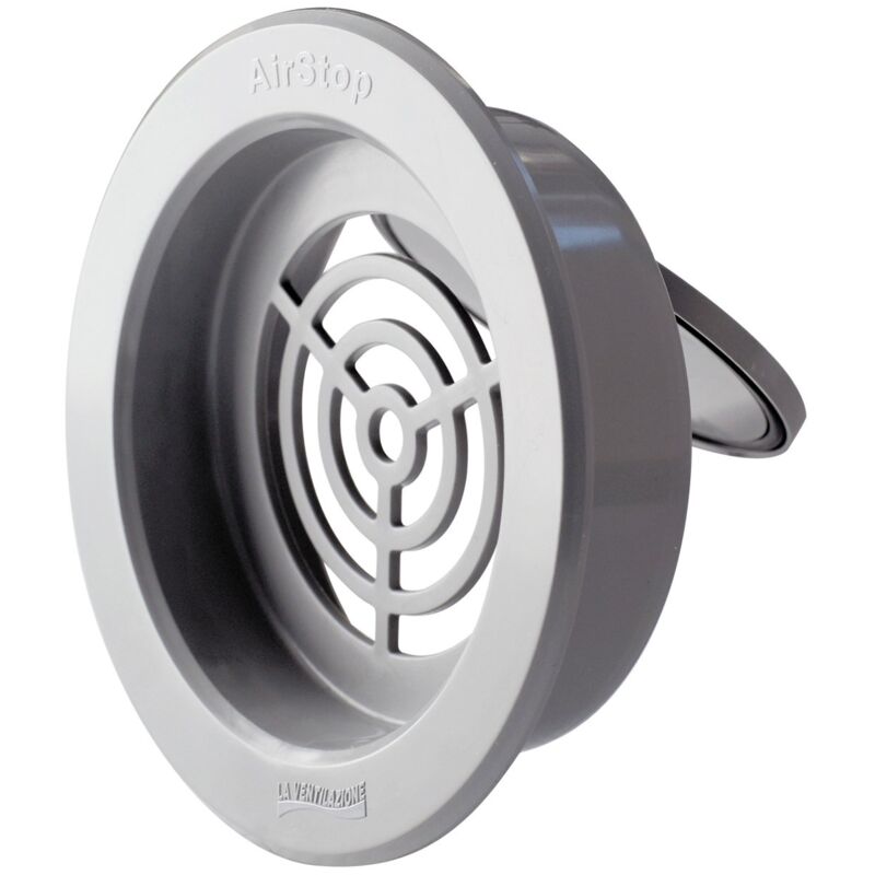 foto del prodotto la ventilazione first plast airsg y valvola antiritorno in pvc, grigio, 100 mm