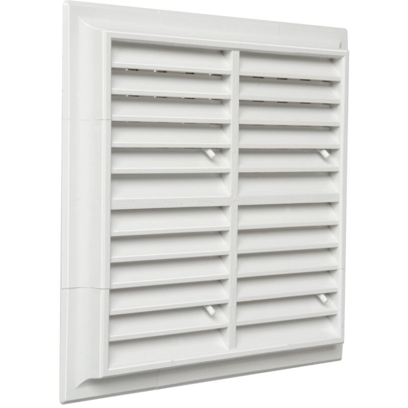 foto del prodotto la ventilazione g15dr2x2b griglia plastica con dosatore quadra da sovrapporre, bianco, 240x240 mm