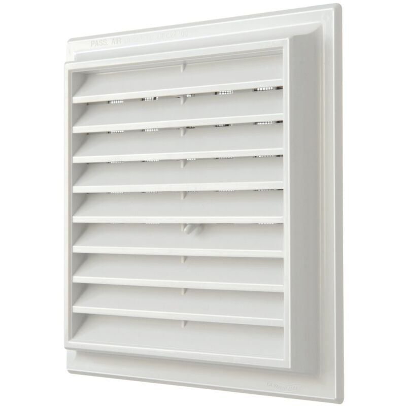 foto del prodotto la ventilazione g1ndr1919b griglia plastica con dosatore quadra da sovrapporre, bianco, 189x189 mm