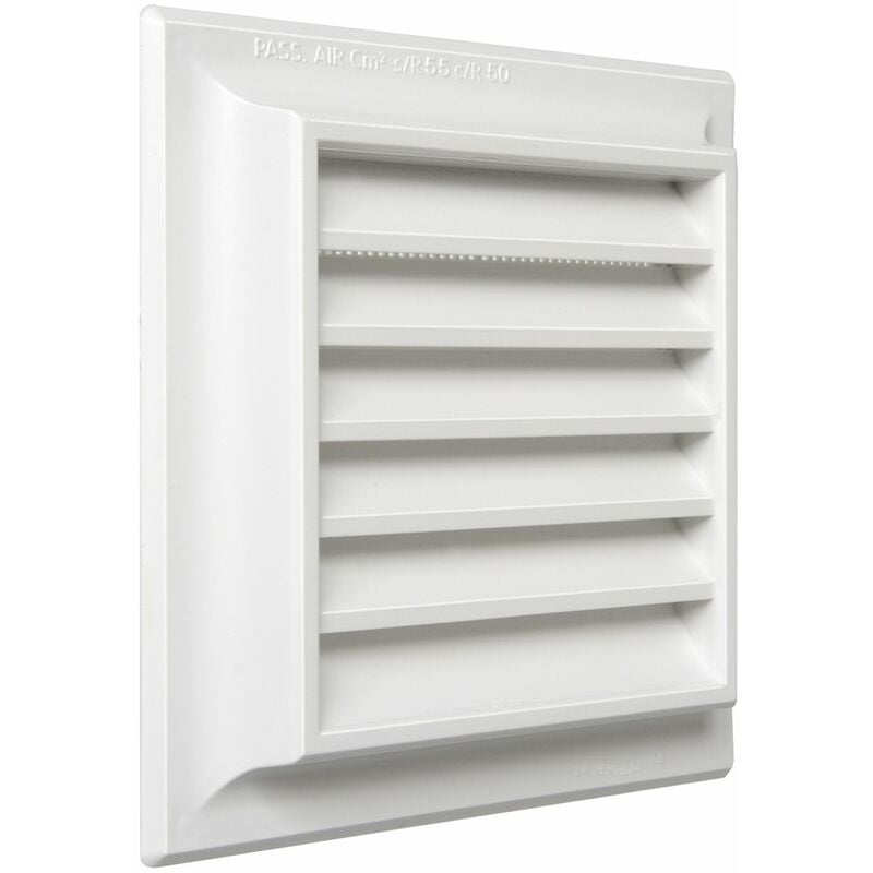 foto del prodotto la ventilazione g1r1414b griglia plastica quadra da sovrapporre, bianco, 140x140 mm