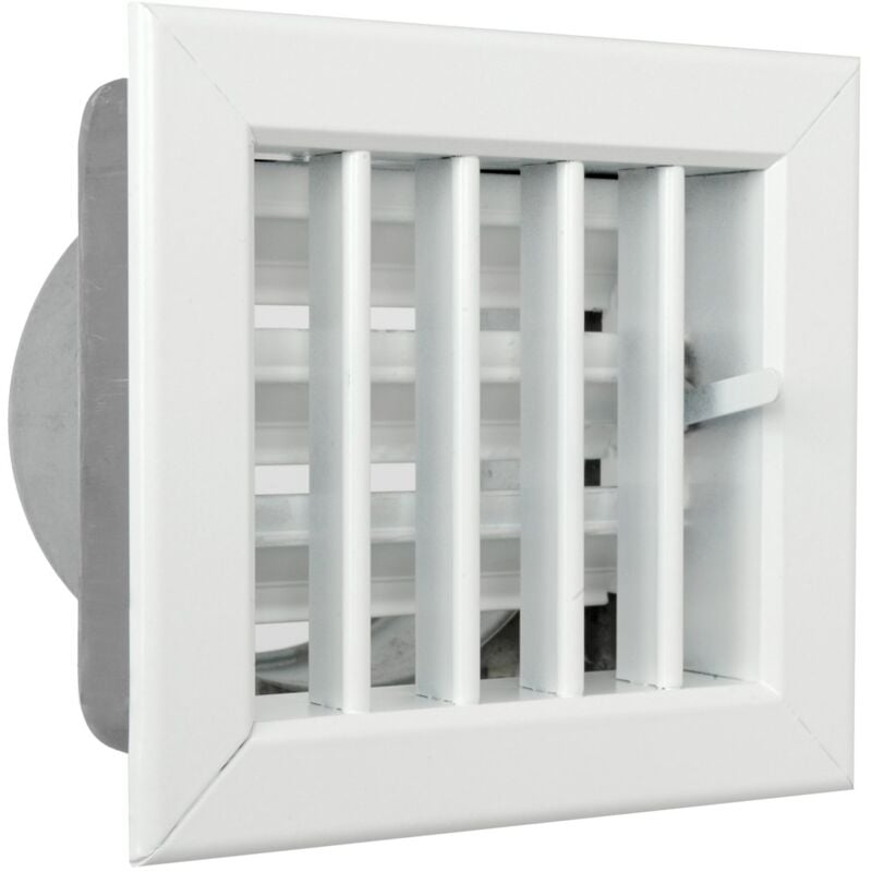 foto del prodotto la ventilazione gcsib1413080 griglia di ventilazione in alluminio verniciato bianco dimensioni 140x130 mm, per foro 111x111 mm ideale per camini