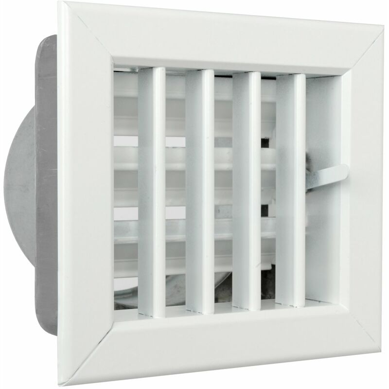 foto del prodotto la ventilazione gcsib1413100 griglia transito aria da incasso per camini, alluminio verniciato bianco, 140 x 130 mm