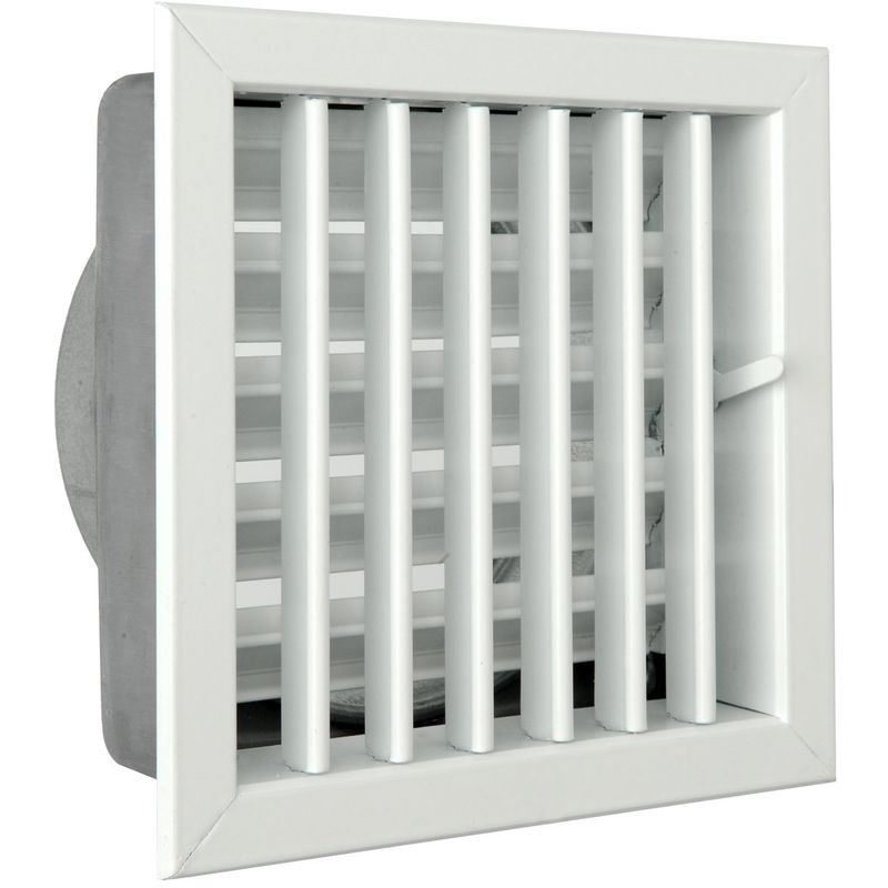 foto del prodotto la ventilazione gcsib1818140 griglia incasso per camini, alluminio bianco, 180x180 mm