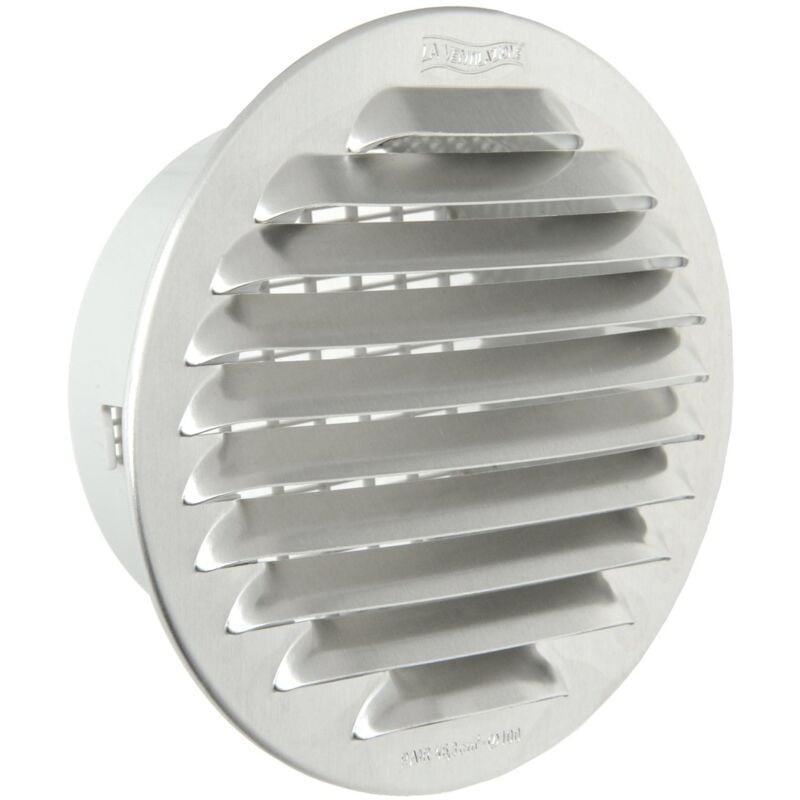 foto del prodotto la ventilazione gtap100r griglia tonda da incasso, alluminio, 90 mm