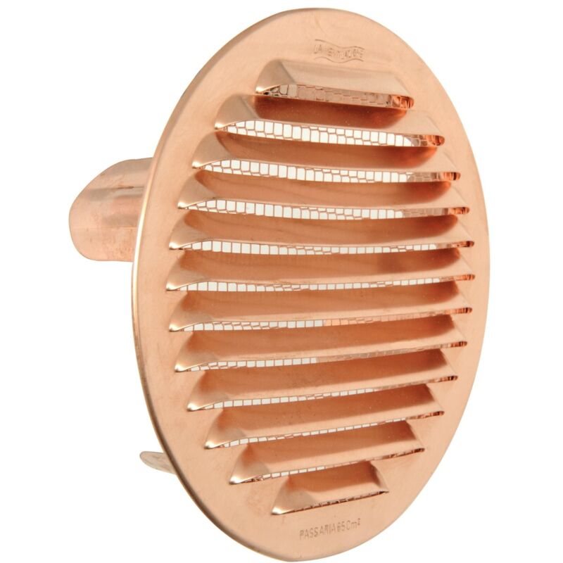 foto del prodotto la ventilazione gtsr125r griglia tonda da incasso, rame, 150 mm