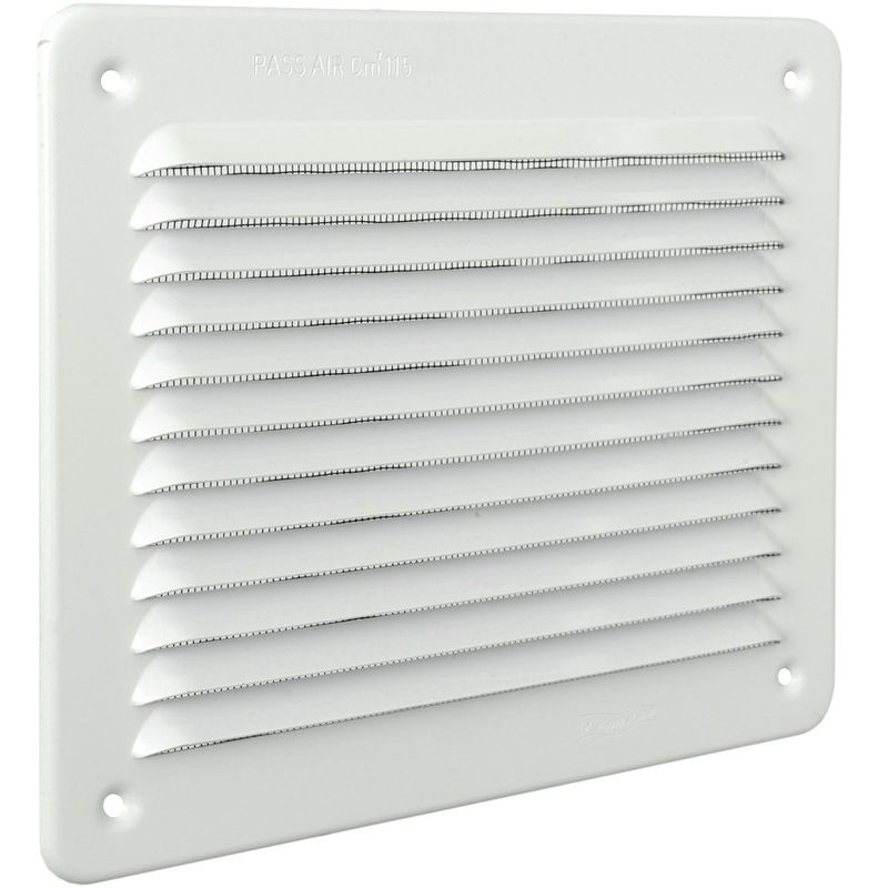 foto del prodotto la ventilazione lbr1916ab griglia rettangolare da sovrapporre, alluminio bianco, 193x165 mm