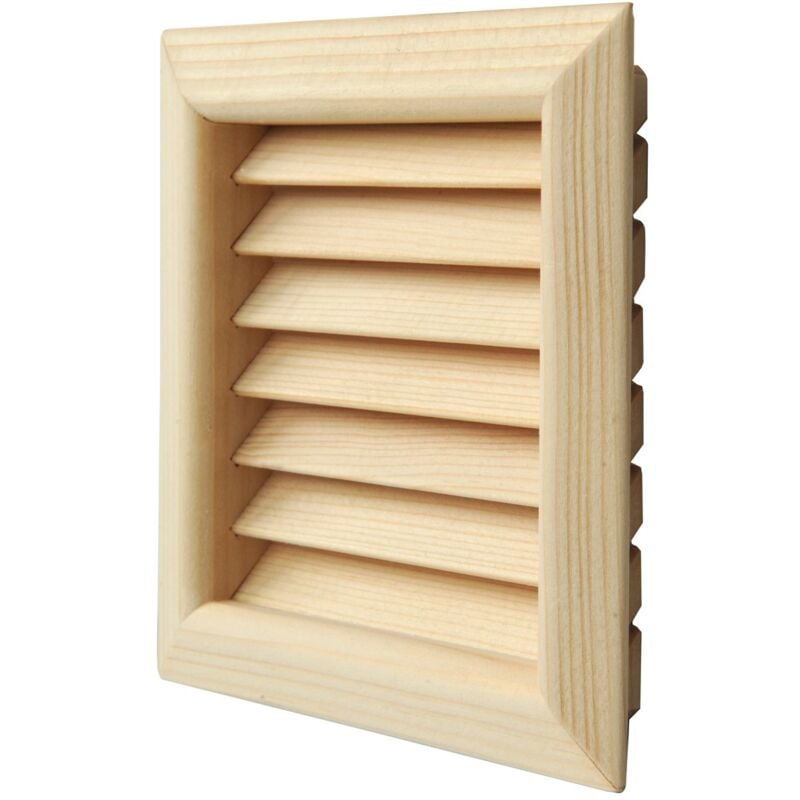 foto del prodotto la ventilazione - lges100p griglia legno quadra da incasso, pino rosso, 100 x 100 mm