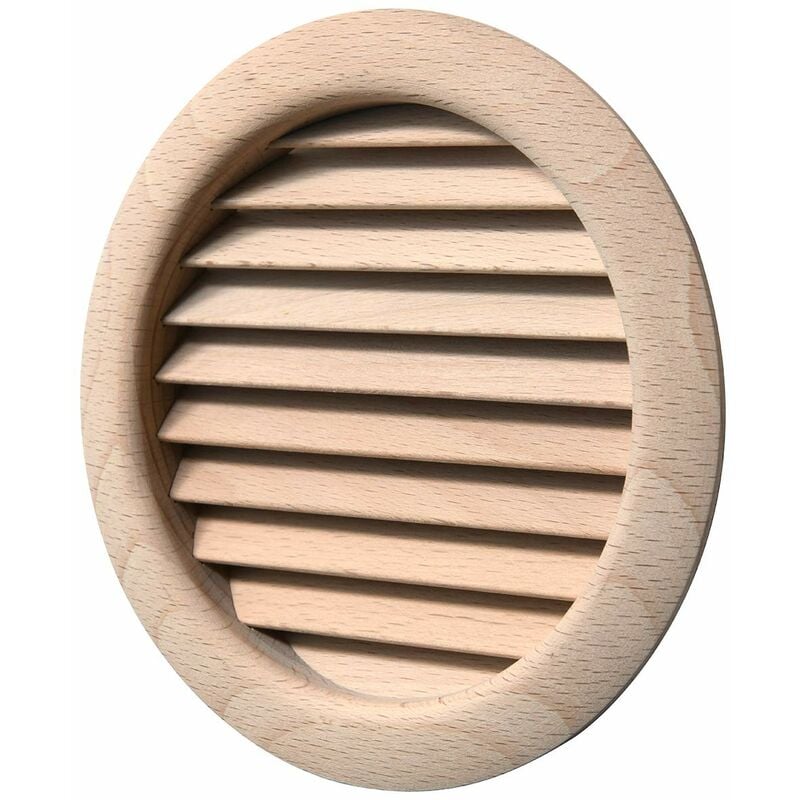 foto del prodotto la ventilazione lgrs125f griglia di ventilazione tonda in legno faggio, da incasso. diametro 140 mm