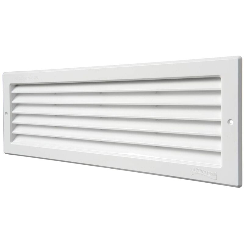 foto del prodotto la ventilazione p3713b griglia di ventilazione rettangolare in plastica bianca da incasso. dimensioni 370x130 mm