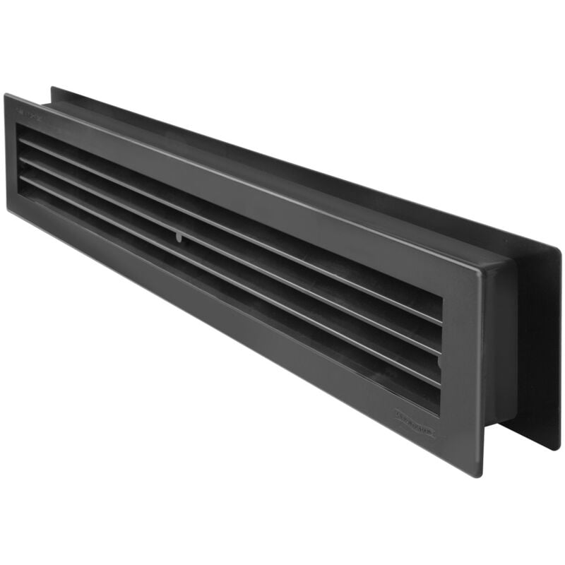 foto del prodotto la ventilazione pt489n griglia di ventilazione in plastica rettangolare 480x98 mm telescopica, nero