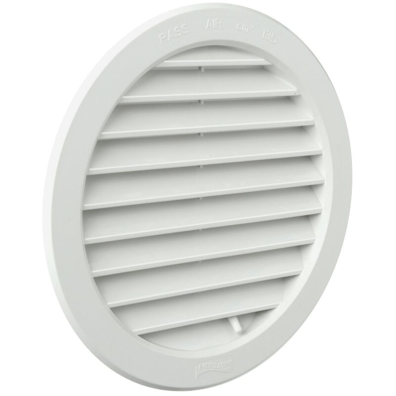 foto del prodotto la ventilazione t16drb griglia tonda in plastica da incasso, bianco, 190 mm