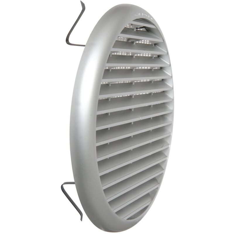 foto del prodotto la ventilazione tur200cr griglia di ventilazione in plastica con molle, argento, diametro 235 mm
