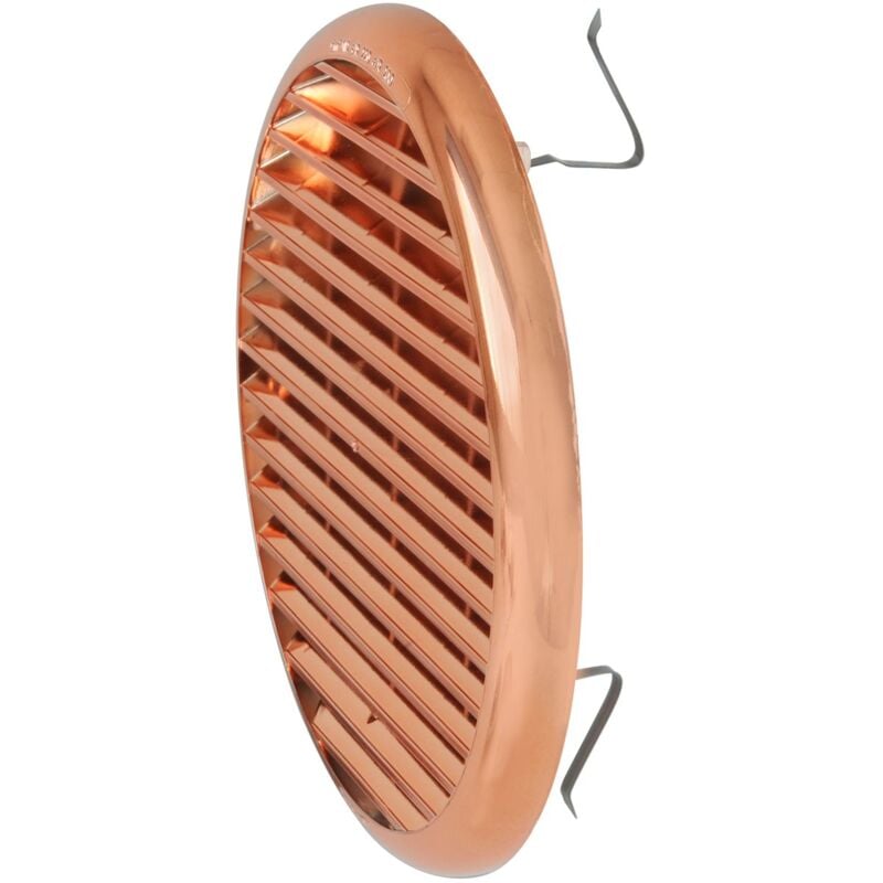 foto del prodotto la ventilazione tur200ran griglia di ventilazione in plastica con molle, effetto ramato, diametro 235 mm
