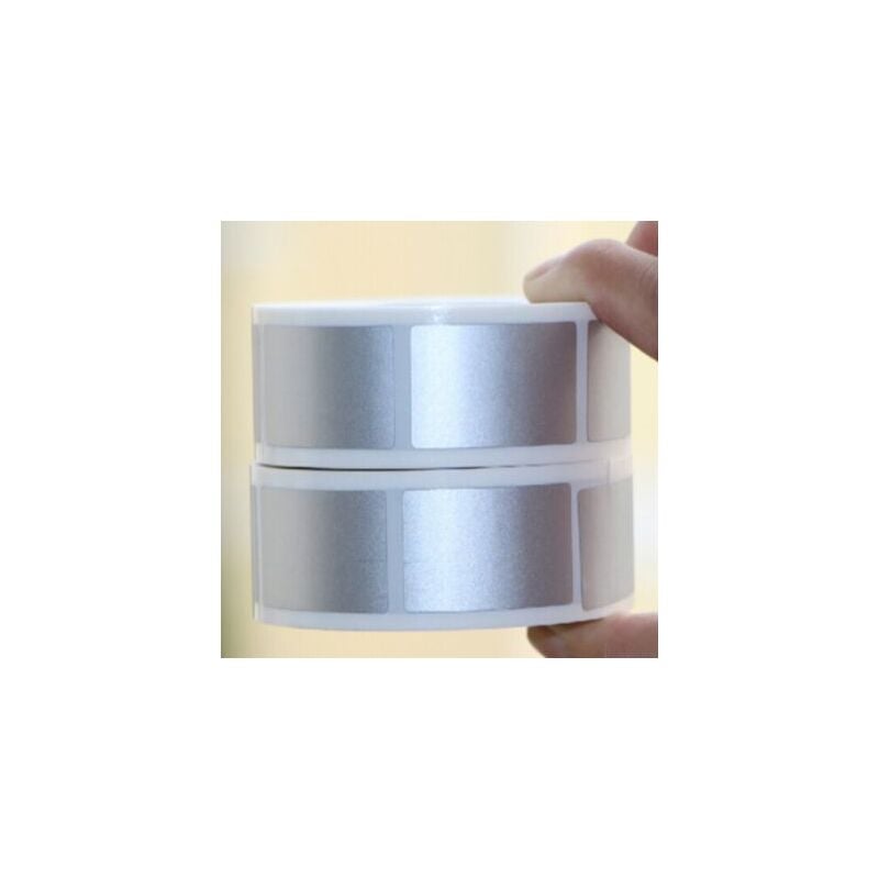 foto del prodotto label scratch off gratta e vinci colore silver su pvc adesivo rettangolare modello rettangolo 41x72mm, numero pezzi 300 pcs.