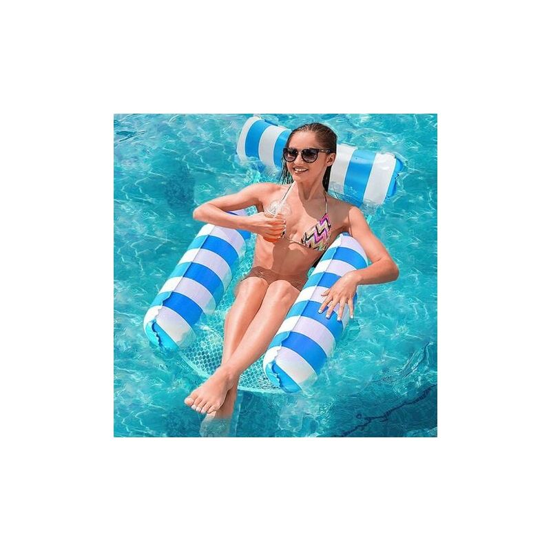 foto del prodotto lablanc 1 materassino gonfiabile per piscina, amaca portatile da spiaggia, materasso gonfiabile 4 in 1 per piscina, galleggiante per piscina per