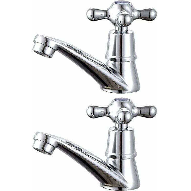 foto del prodotto lablanc 1 paio di rubinetti per lavabo da bagno con acqua calda e fredda