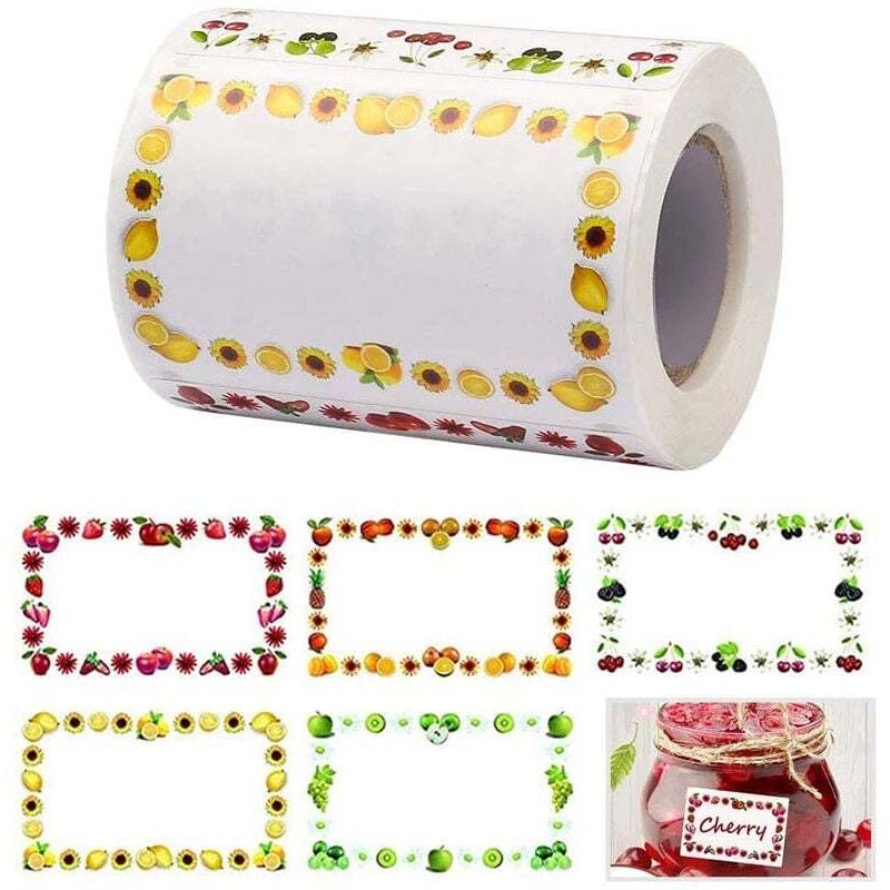 foto del prodotto lablanc 1 rotolo 250 etichette per barattoli, etichette per congelatore per alimenti, etichette autoadesive per barattoli di marmellata, 5 x 3 cm,