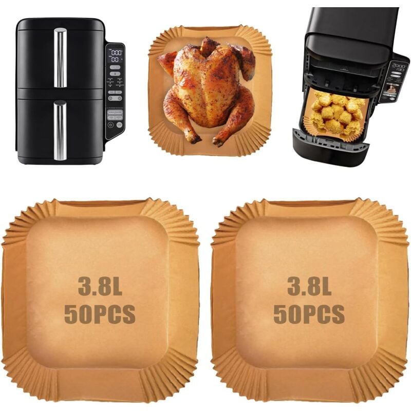 foto del prodotto lablanc 100 pezzi di carta da forno per friggitrice ad aria ninja double stack air fryer sl300eu, accessori per friggitrice ad aria ninja double