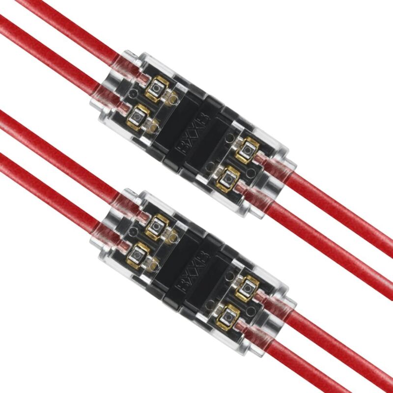 foto del prodotto lablanc 12 connettori elettrici a forma di h a 2 pin, connettore rapido per cavi awg 20 22 per auto, luci, audio