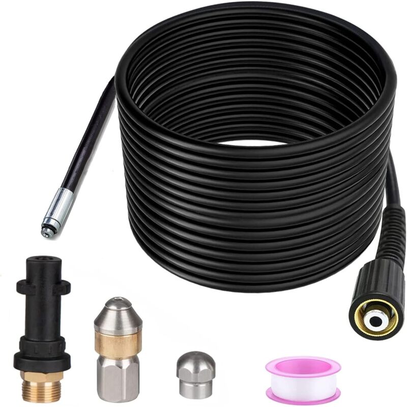 foto del prodotto lablanc 15m sturalavandini compatibile con idropulitrice ad alta pressione karcher sturalavandini professionale compatibile con k2 k7 hd hds 180bar