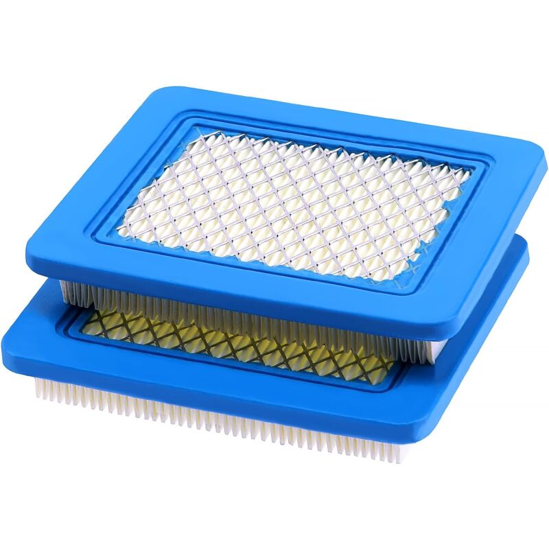 foto del prodotto lablanc 2 cartucce filtro aria 491588s, filtro aria per tosaerba, filtro aria per trattorino tagliaerba blu, compatibile con briggs stratton