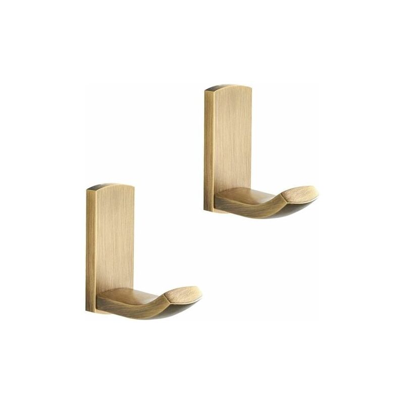 foto del prodotto lablanc 2 ganci, gancio per asciugamano e gancio per accappatoio, struttura a parete in ottone, adatto per bagno in stile retr 