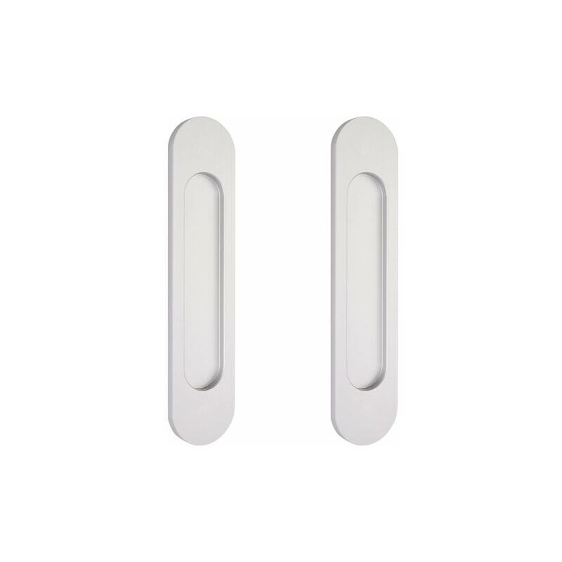 foto del prodotto lablanc 2 maniglie ovali per porte scorrevoli in argento da 15 cm, autoadesive, in alluminio, a filo, per porte scorrevoli, finestre e armadi,