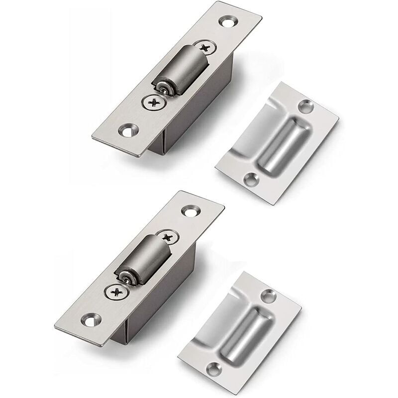 foto del prodotto lablanc 2 pezzi di chiusure a rullo per porte in acciaio inox, a scomparsa, da 20 mm, adatte per mobili, bagno e camera da letto.