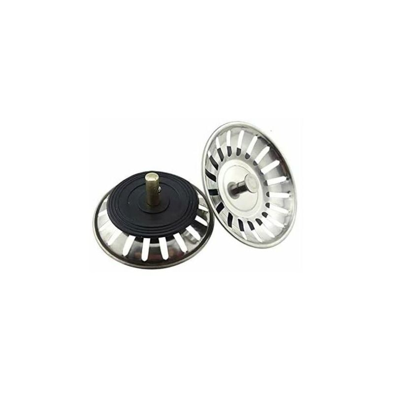 foto del prodotto lablanc 2 pezzi filtro universale a cestello da 8 cm in acciaio inox per lavello da cucina, filtro a doppio strato per lavello, scolapiatti per