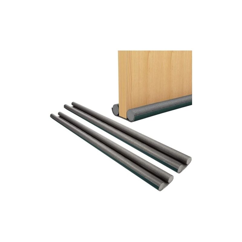 foto del prodotto lablanc 2 pezzi paraspifferi per porta, antivento, antifreddo, lavabile e tagliabile, antirumore, antitopi e insetti, grigio
