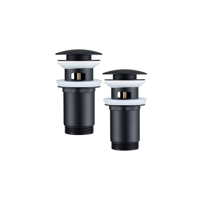 foto del prodotto lablanc 2 pezzi tappo per lavandino nero piletta pop up con troppopieno automatico piletta universale per lavandino vasca da bagno bagno dotata di
