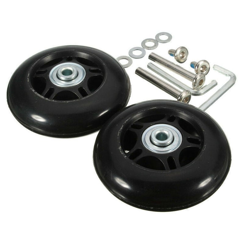 foto del prodotto lablanc 2 rotelle per bagagli, cuscinetti di ricambio per riparazione, 60x24 mm, nere