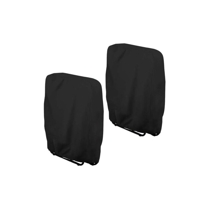 foto del prodotto lablanc 2 x coperture protettive per sedie da giardino pieghevoli 71x34x110cm in tessuto oxford 210d nero impermeabile antivento anti uv per sedia