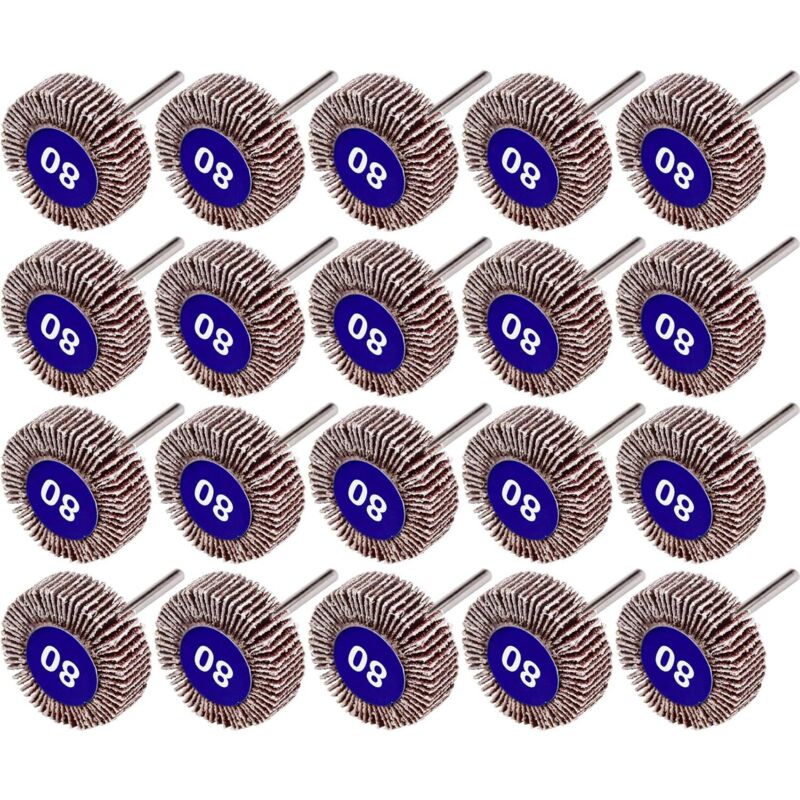 foto del prodotto lablanc 20 pezzi di dischi abrasivi lamellari, grana 80, carta vetrata abrasiva 100 per utensili rotanti dremel