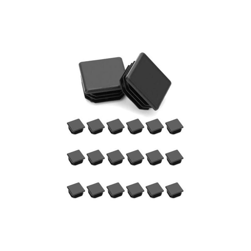 foto del prodotto lablanc 20 pezzi tappi a persiana per tubi quadrati 30 x 30 mm, tappi terminali quadrati in plastica nera per tubi, tappi terminali
