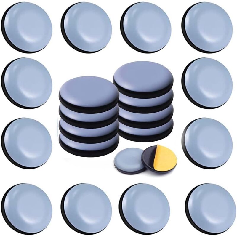 foto del prodotto lablanc 24 piedini per mobili in teflon da 20 mm rotondi , piedini per mobili, piedini in ptfe, piedini per mobili in teflon, piedini autoadesivi