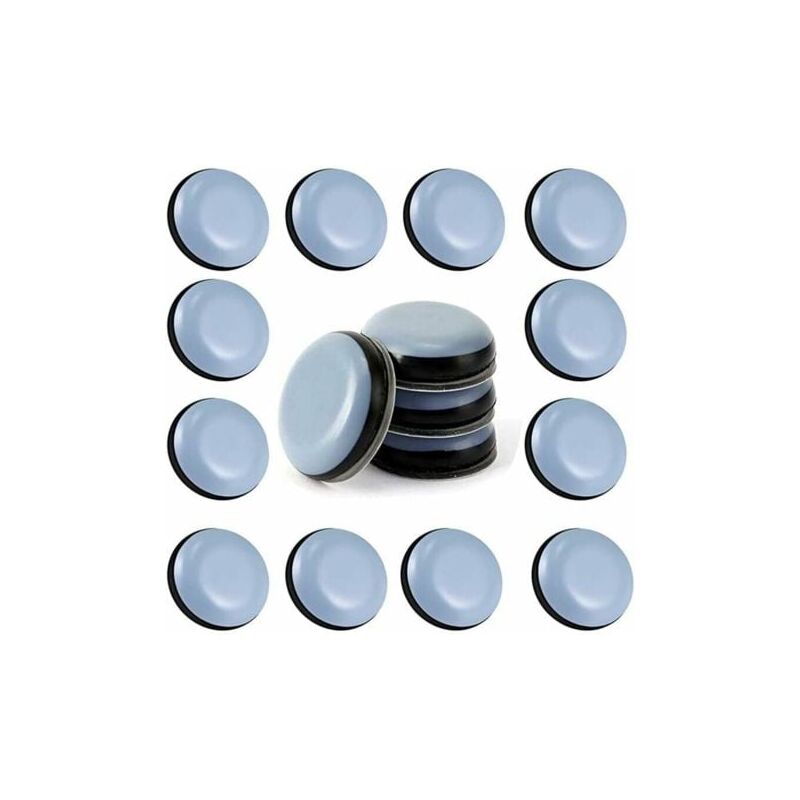 foto del prodotto lablanc 24 piedini per mobili in teflon da 25 mm rotondi , piedini per mobili, piedini in ptfe, piedini per mobili in teflon, piedini autoadesivi